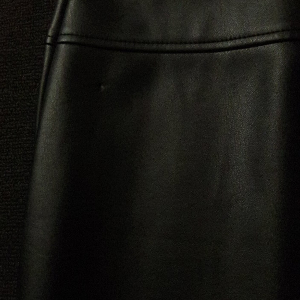Zara Woman 2019 A-Line Black Faux Leather Skirt- L - Picture 6 of 6